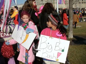 Pink protesters