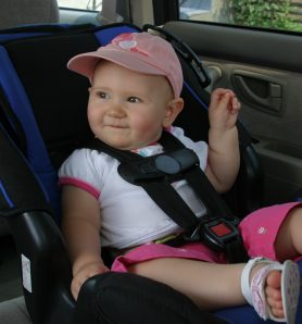 Julia in car seat